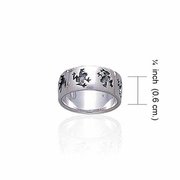 Silver Frog Sterling Silver Ring TR896 - Jewelry